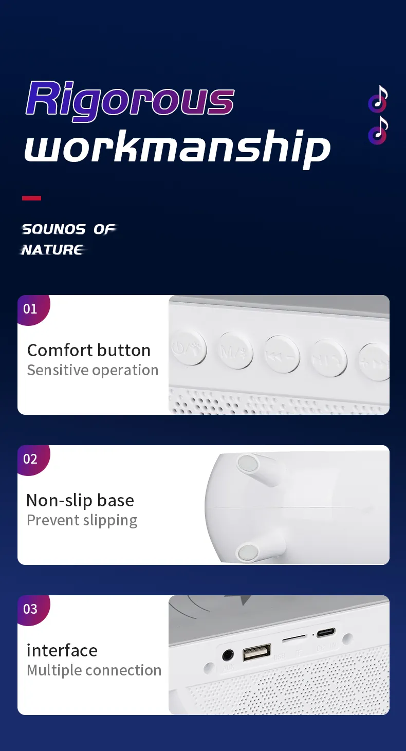 Bảng điểu khiển của loa bluetooth sạc không dây