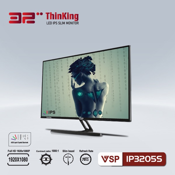 MÀN HÌNH IP3205S (PHẲNG, IPS, 75HZ)