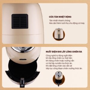 Cửa tản nhiệt Nồi Chiên Không Dầu BIYI AF-80