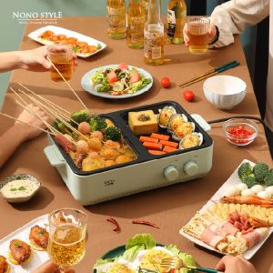 6 chức năng lớn chỉ trong 1 Nồi Lẩu Nướng 2 Ngăn LOTOR DKLM15A1